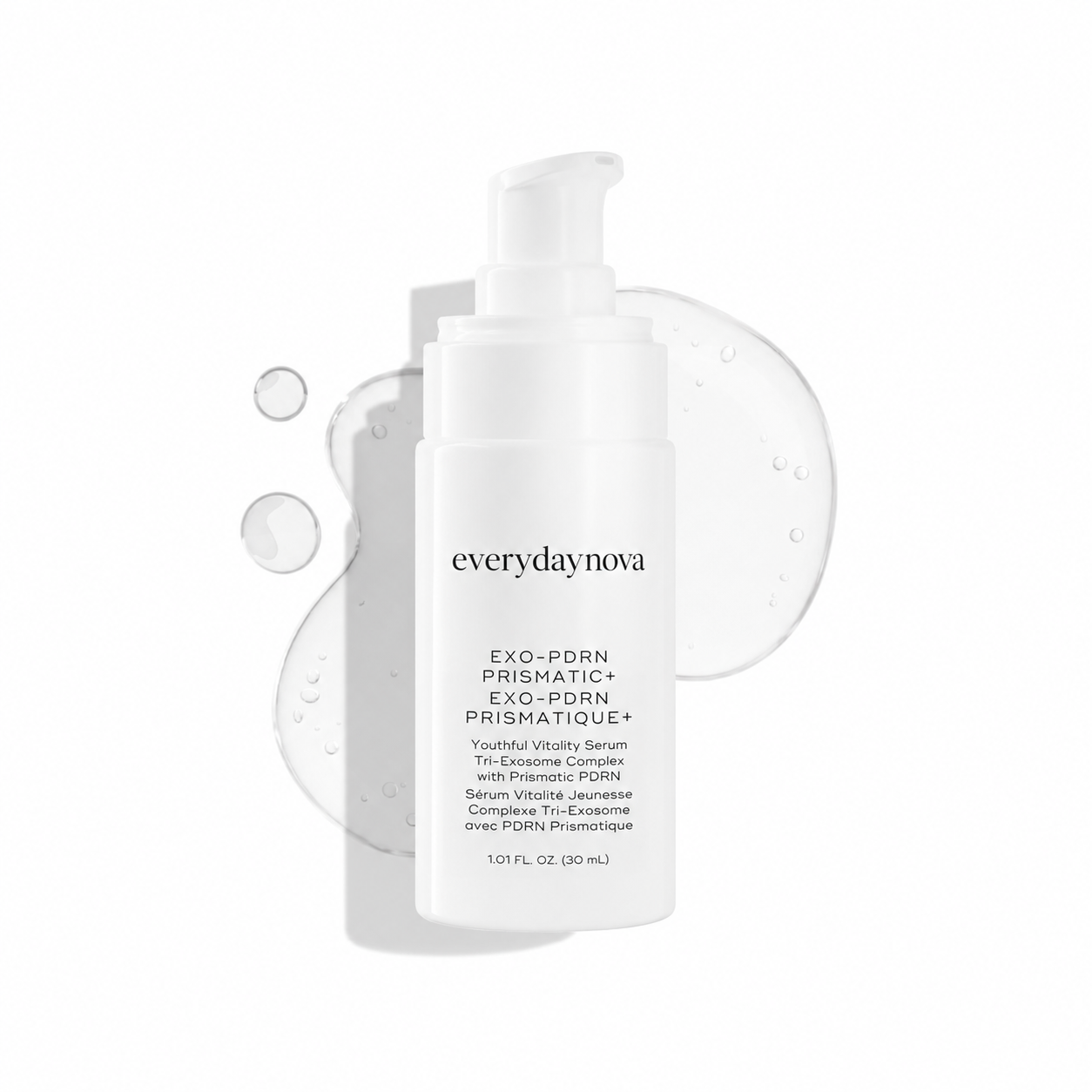 everydaynova Exosome Renewal Serum Exo-PDRN Prismatic+ 30 mL airless pump bottle