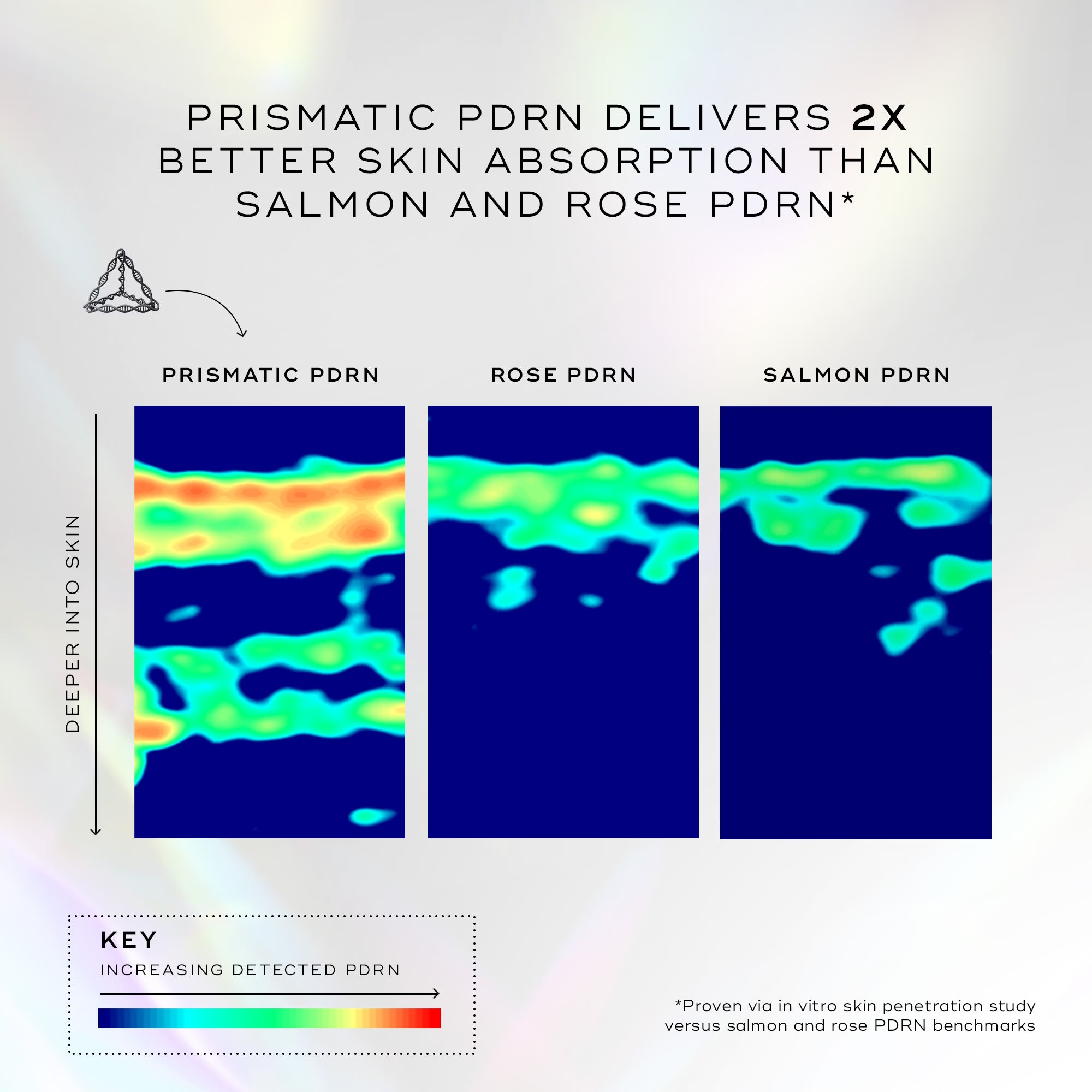 Prismatic PDRN delivers 2x better skin absorption than salmon and rose PDRN
