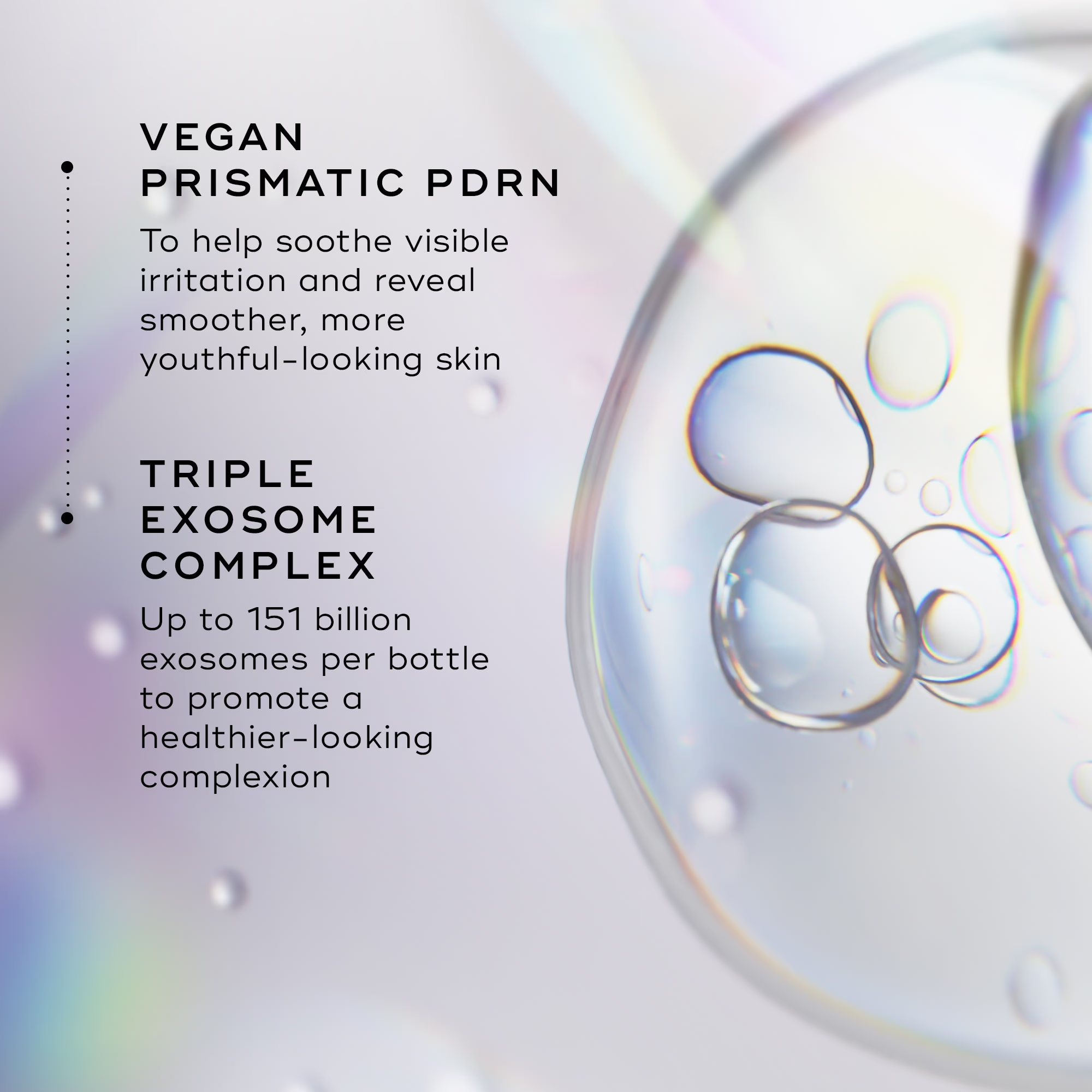Vegan Prismatic PDRN and Triple Exosome Complex — up to 151 billion exosomes per bottle